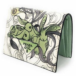 Authentic Prada x James Jean Bunny Bifold Wallet